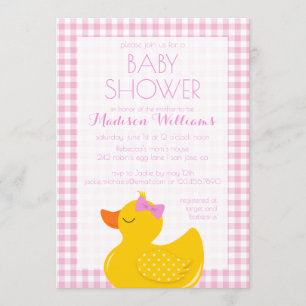 Rubber Ducky Baby Shower Inbjudningar