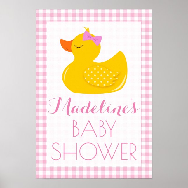 Rubber Ducky Baby Shower Poster (Framsidan)