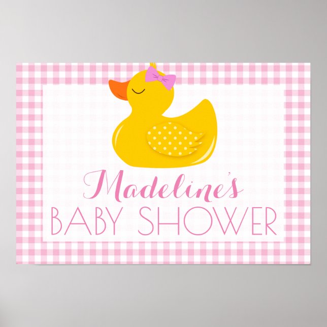 Rubber Ducky Baby Shower Poster (Framsidan)