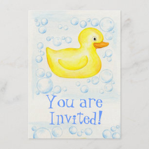 Rubber Ducky baby showerinbjudan Inbjudningar