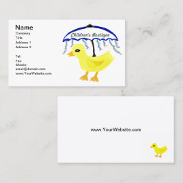 Rubber Ducky Baby Umbrella Affärskort Pack Visitkort