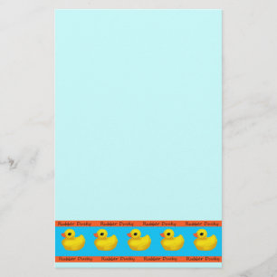 Rubber Ducky Band Stationary Lakan Brevpapper