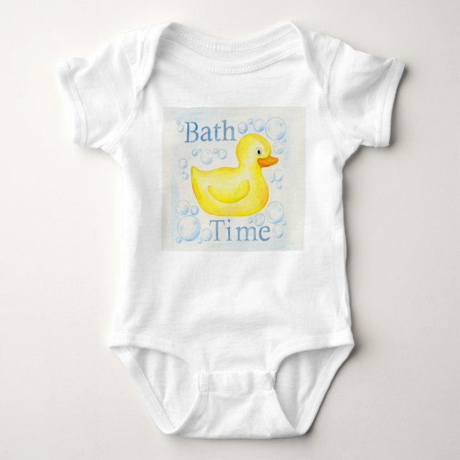 Rubber Ducky Bathtime begynna bekläda Tee (Framsida)