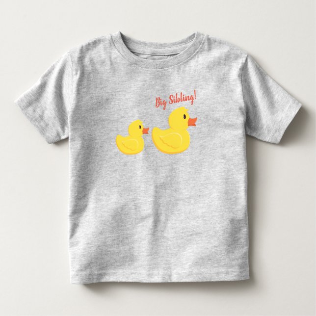 Rubber Ducky Big Syskon Baby Bodykostym T Shirt (Framsida)