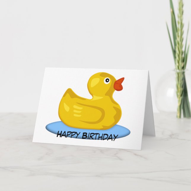 Rubber Ducky Birthday Kort (Framsida)