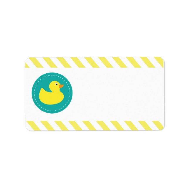 Rubber Ducky Blank Labels Adressetikett (Framsidan)