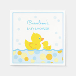 Rubber Ducky Blue & Gult Baby Shower Pappersservett