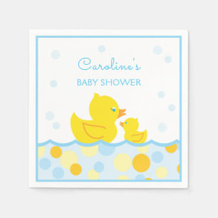 Rubber Ducky Blue & Gult Baby Shower Pappersservett