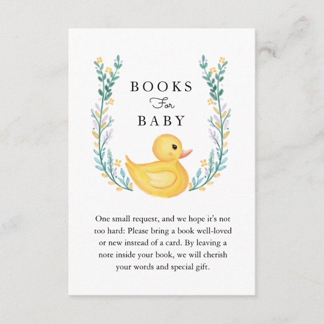 Rubber Ducky Bokar, Dub-A-Dub, Gult för Baby Tilläggskort (Framsida)