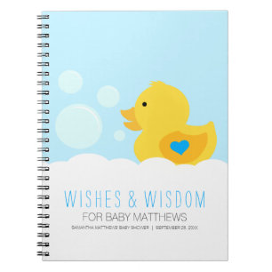 Rubber Ducky Boy Shower Guest Bok Anteckningsbok
