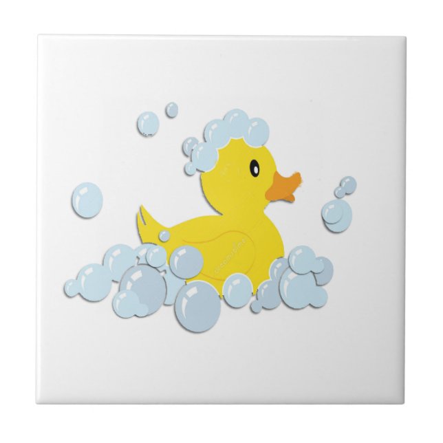 Rubber Ducky bubblar in Kakelplatta (Framsidan)