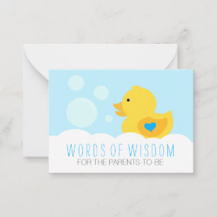 Rubber Ducky Bubble Bath Boy Shower Advice Rådkort