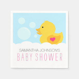 Rubber Ducky Bubble Bath Girl Shower Pappersservett