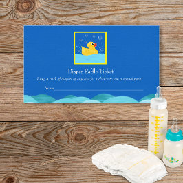 Rubber Ducky Bubbles Diaper Raffle Biljett Tilläggskort