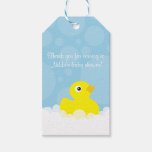 Rubber Ducky Gift Märkre - Blue Presentetikett