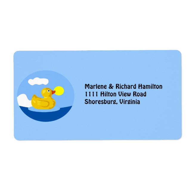 Rubber Ducky Goes för en Simma Fraktsedel (Framsidan)