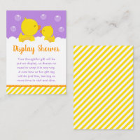 Rubber Ducky Gult and Lila Visning Shower
