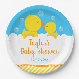 Rubber Ducky Gult och Blue Baby Shower