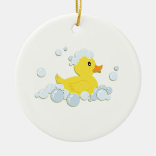 Rubber Ducky i Bubbles Julgransprydnad Keramik
