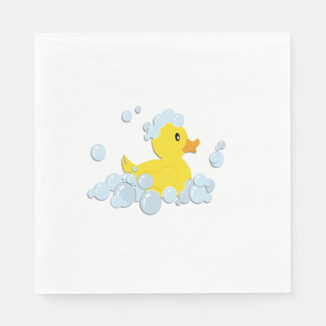 Rubber Ducky i Bubbles Pappersservett (Framsidan)