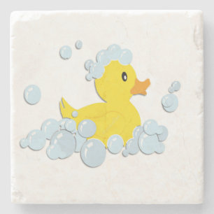 Rubber Ducky i Bubbles Underlägg Sten