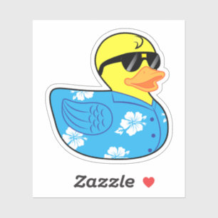Rubber Ducky i hawaiansk skjorta Aloha Klistermärken