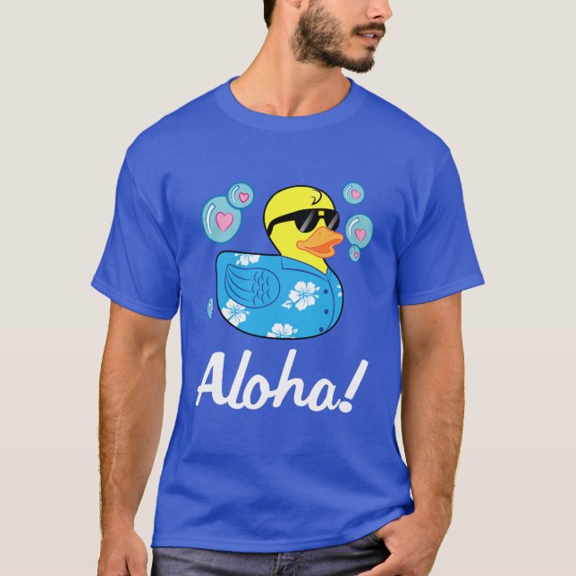 Rubber Ducky i hawaiansk skjorta Aloha T Shirt (Framsida)