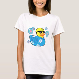 Rubber Ducky i Hawaiian Shirt med Bubbles T-shirt