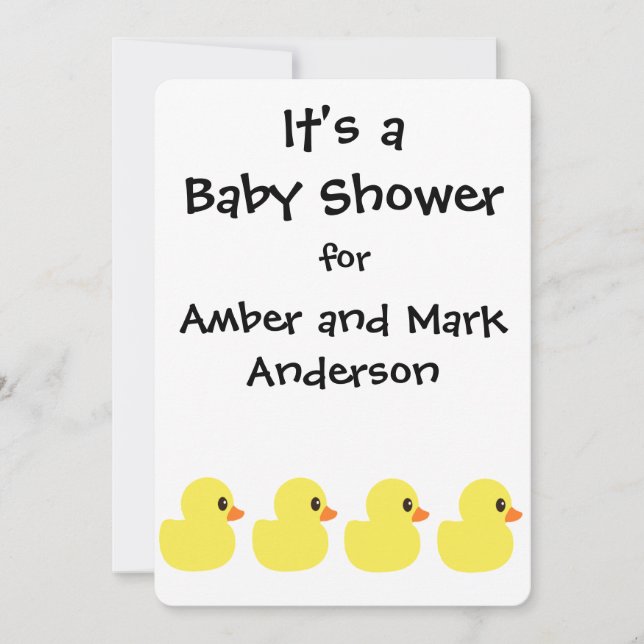 "Rubber Ducky"-inbjudningar Inbjudningar (Framsida)