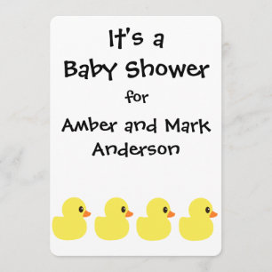 "Rubber Ducky"-inbjudningar Inbjudningar