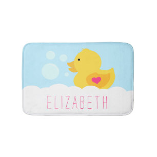 Rubber Ducky med Rosa Heart Badrumsmatta