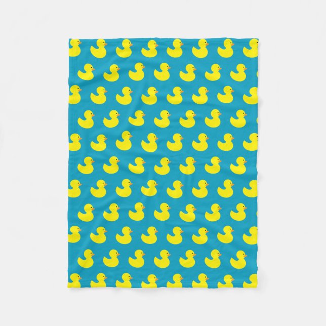 Rubber Ducky Mönster Fleece Blanket (Framsidan)
