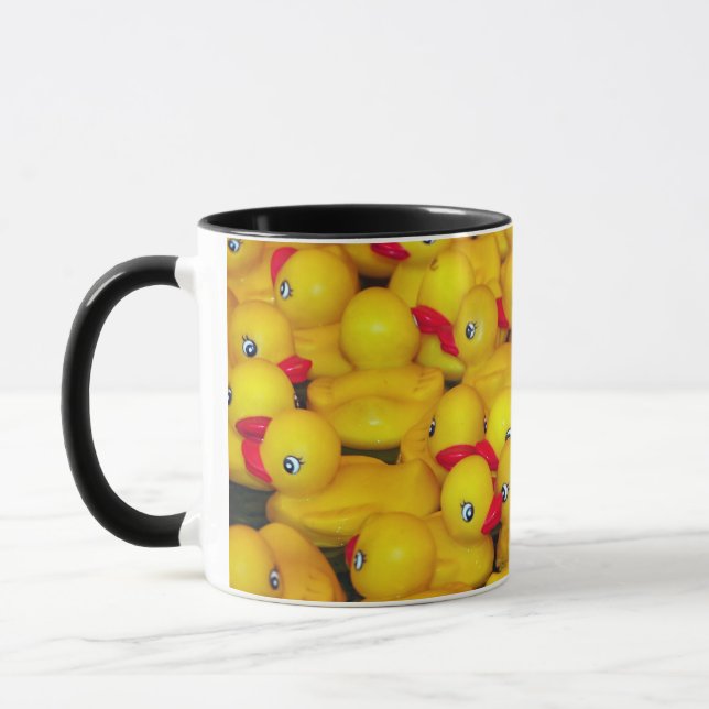 Rubber ducky mönster-kaffe mugg (Vänster)