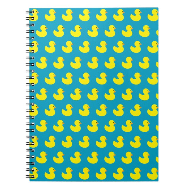 Rubber Ducky Mönster Spiral bärbar dator Anteckningsbok (Framsidan)