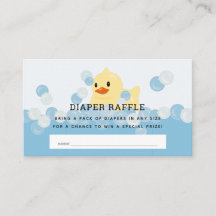 Rubber Ducky Pojke Blue Diaper Raffle Biljett