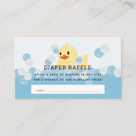 Rubber Ducky Pojke Blue Diaper Raffle Biljett Tilläggskort