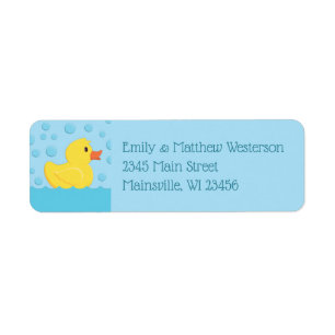 Rubber Ducky Returadress etiketter etiketter