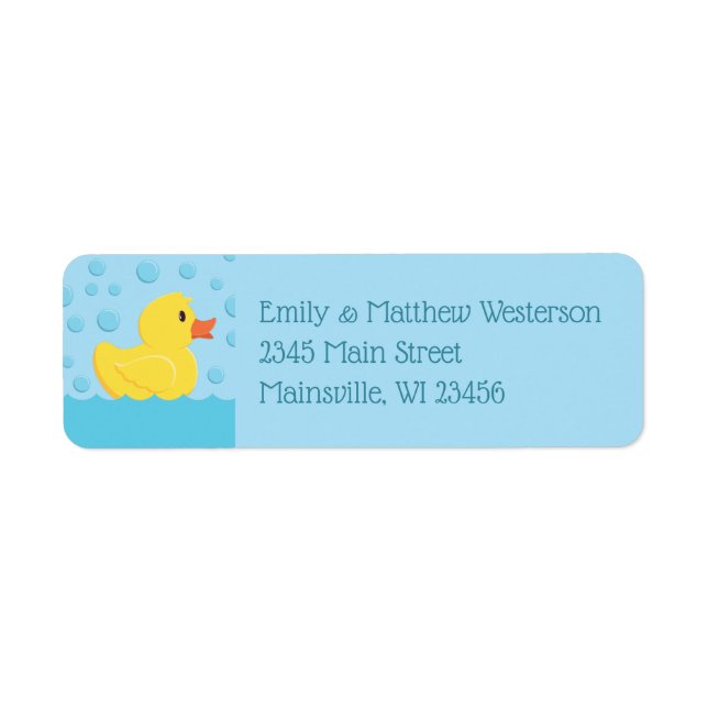 Rubber Ducky Returadress etiketter etiketter (Framsidan)