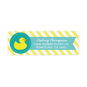 Rubber Ducky returetiketter Returadress Etikett