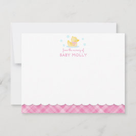 Rubber Ducky Rosa Play Baby Note-kort Anteckningskort