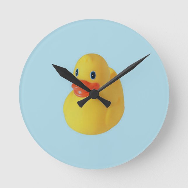 Rubber Ducky Rund Klocka (Framsida)