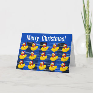 Rubber Ducky Santa god jul Helgkort
