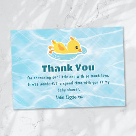 Rubber Ducky Splish Stänk Baby Shower Tack Kort