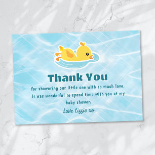 Rubber Ducky Splish Stänk Baby Shower Tack Kort