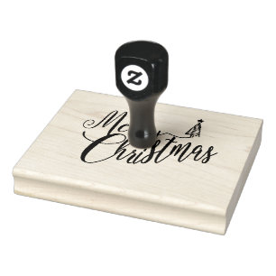 Rubber frimärke 4x5 för god jul ", stämpel