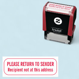 Rubber Frimärke återvänder till sender Inte i Adre Självfärgande Stämpel