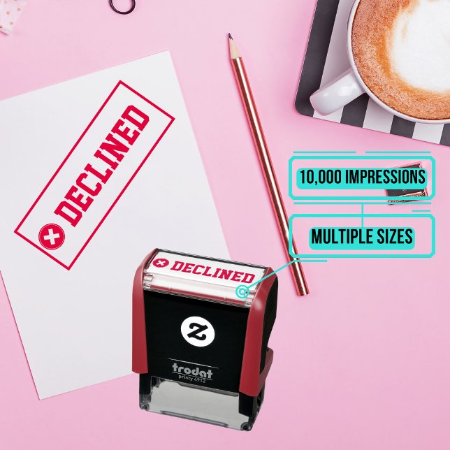 Rubber Frimärke - avböjt Självfärgande Stämpel (Use this stamp to approve/decline invoices or other documents.)