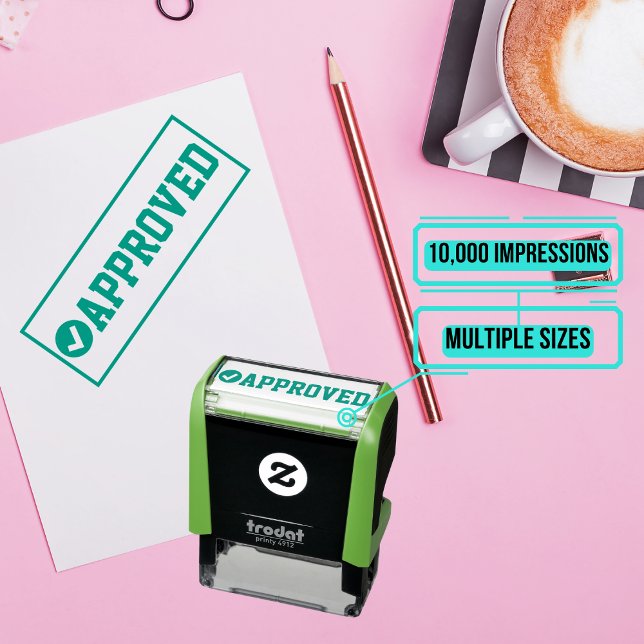 Rubber Frimärke - godkänd Självfärgande Stämpel (Use this stamp to approve/decline invoices or other documents.)