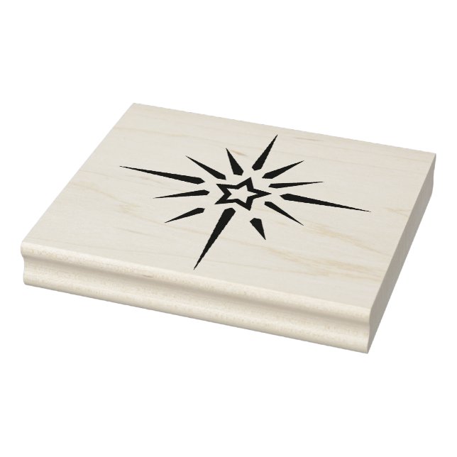 Rubber Frimärke - jul, nord stjärna Stämpel (Stämpel)