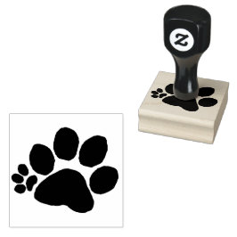 Rubber Frimärke - Polydactyl Pawprint 2 (höger) Stämpel